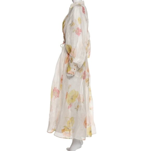 Zimmermann floral long dress with belt Size 2 slip included! - Picture 3 of 3